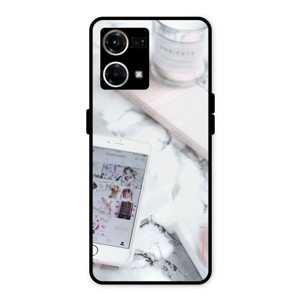 Make Up And Phone Metal Back Case for Oppo F21 Pro 4G