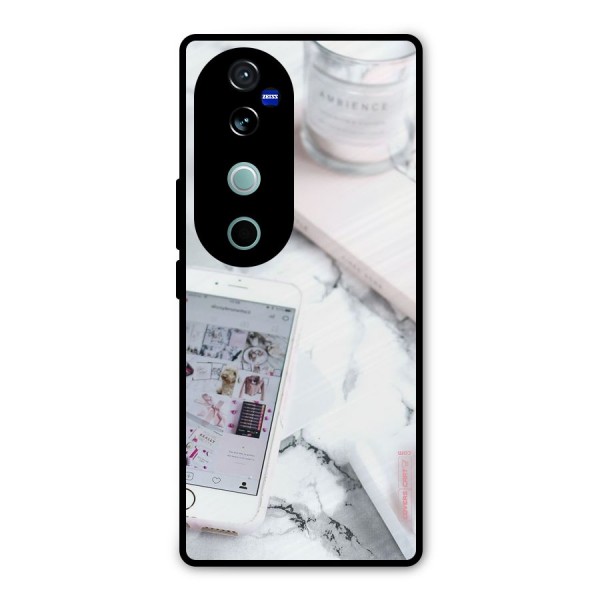 Make Up And Phone Metal Back Case for Vivo V40