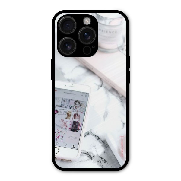 Make Up And Phone Metal Back Case for iPhone 16 Pro