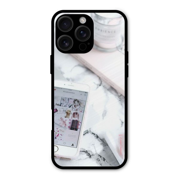 Make Up And Phone Metal Back Case for iPhone 16 Pro Max