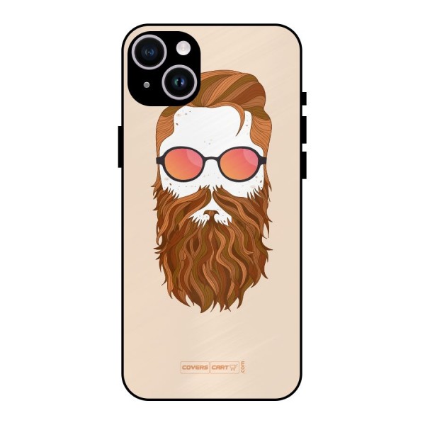 Man in Beard Metal Back Case for iPhone 14 Plus