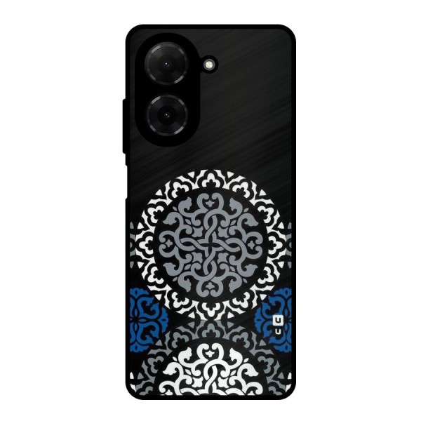 Mandala Circle Pattern Metal Back Case for Poco C71