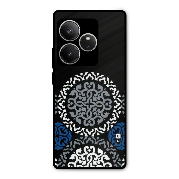 Mandala Circle Pattern Metal Back Case for Realme GT 6
