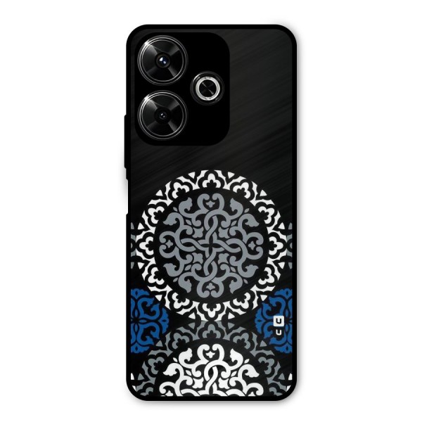 Mandala Circle Pattern Metal Back Case for Redmi 13 5G