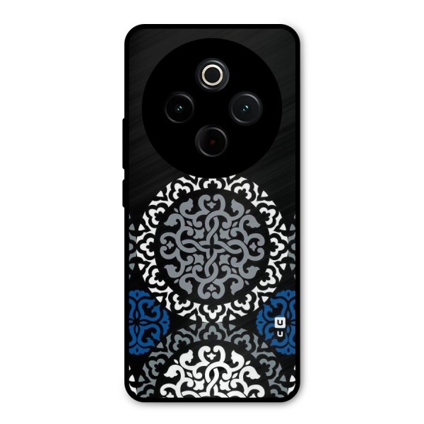 Mandala Circle Pattern Metal Back Case for Vivo T4