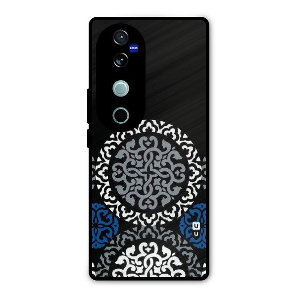 Mandala Circle Pattern Metal Back Case for Vivo V40 Pro