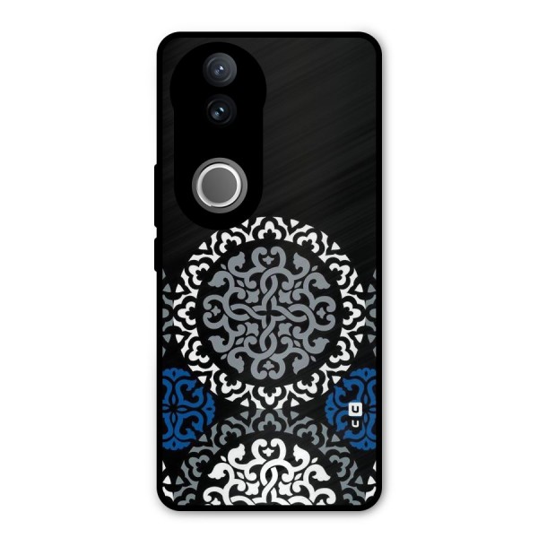 Mandala Circle Pattern Metal Back Case for Vivo V50e