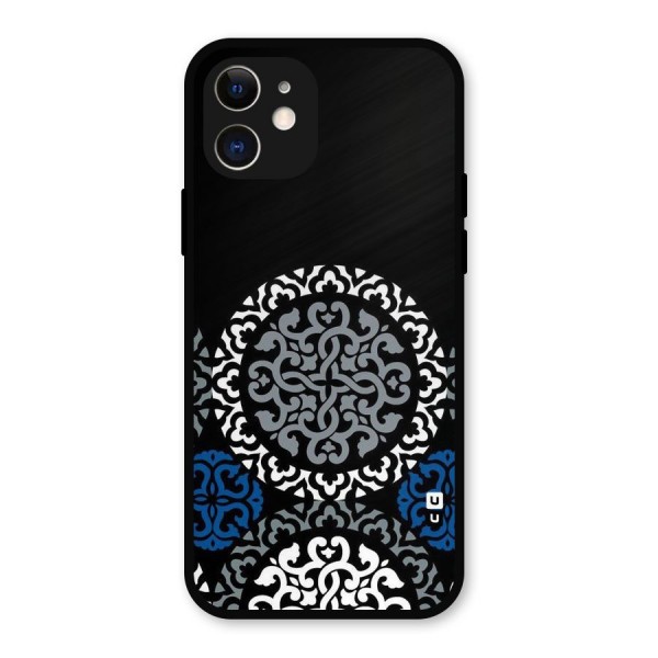 Mandala Circle Pattern Metal Back Case for iPhone 12