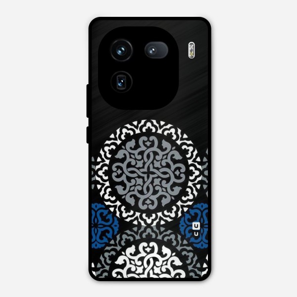 Mandala Circle Pattern Metal Back Case for iQOO 12