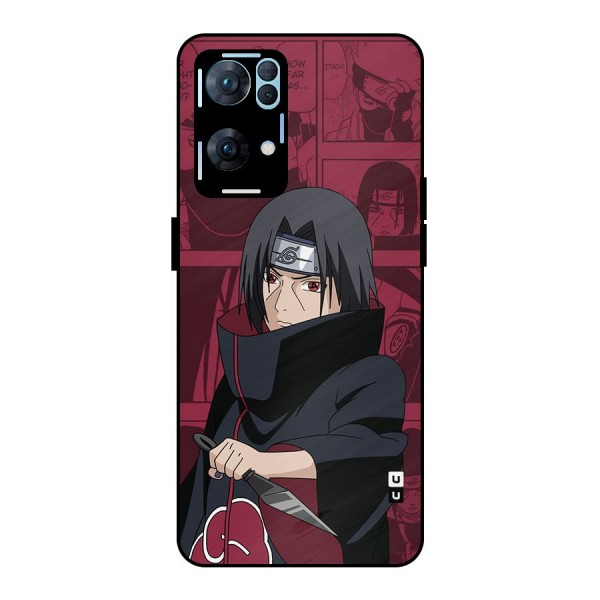 Mang Itachi Metal Back Case for Oppo Reno7 Pro 5G