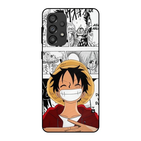 Manga Style Luffy Metal Back Case for Galaxy A33 5G