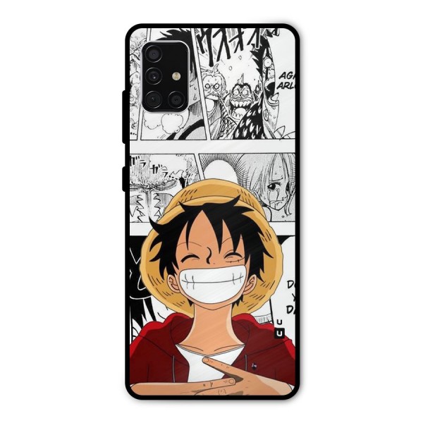 Manga Style Luffy Metal Back Case for Galaxy A51
