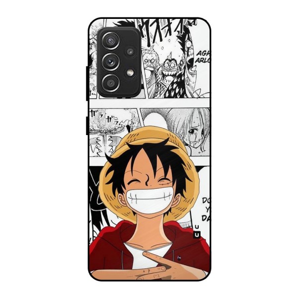 Manga Style Luffy Metal Back Case for Galaxy A52s 5G