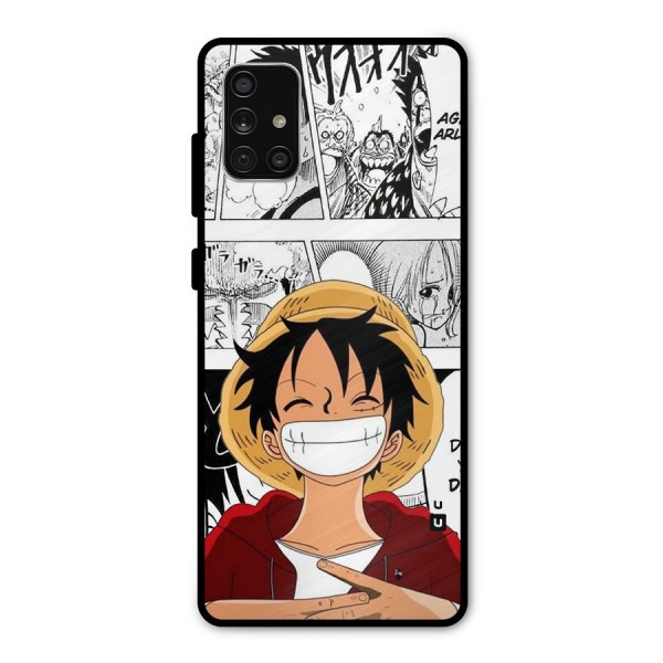 Manga Style Luffy Metal Back Case for Galaxy A71