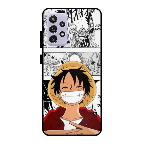 Manga Style Luffy Metal Back Case for Galaxy A72