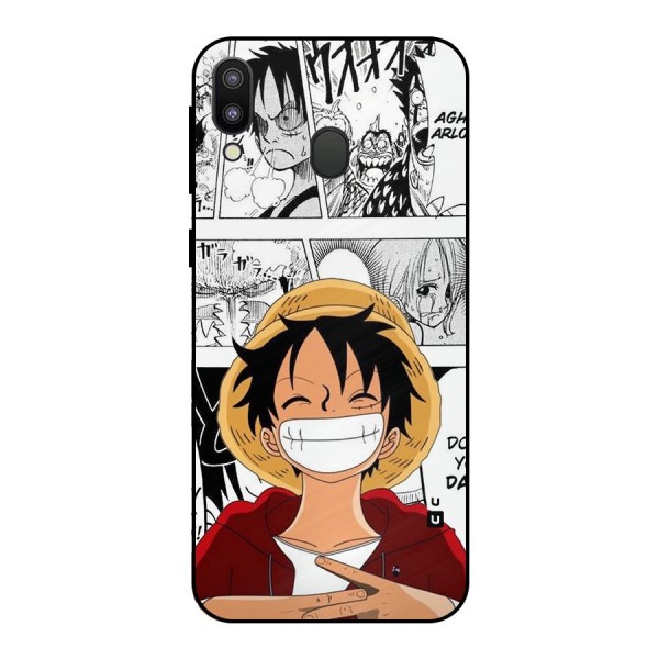 Manga Style Luffy Metal Back Case for Galaxy M20