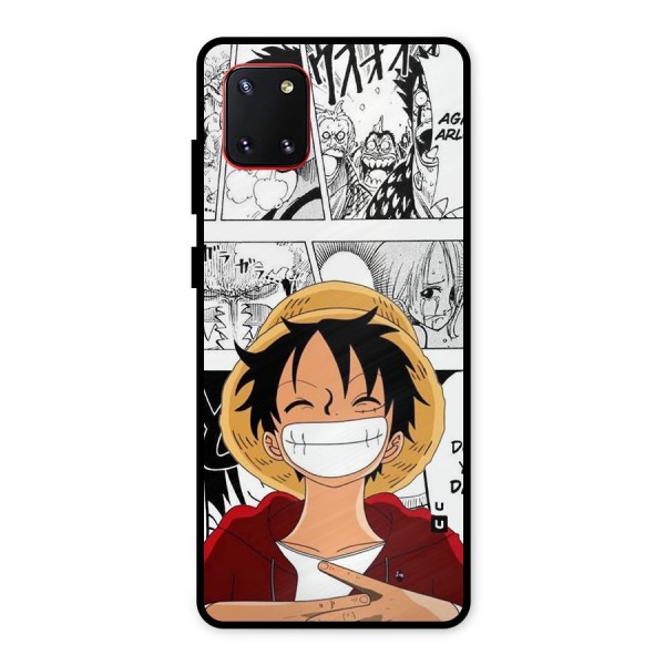 Manga Style Luffy Metal Back Case for Galaxy Note 10 Lite