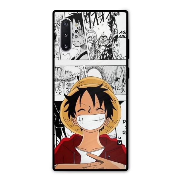 Manga Style Luffy Metal Back Case for Galaxy Note 10 Plus
