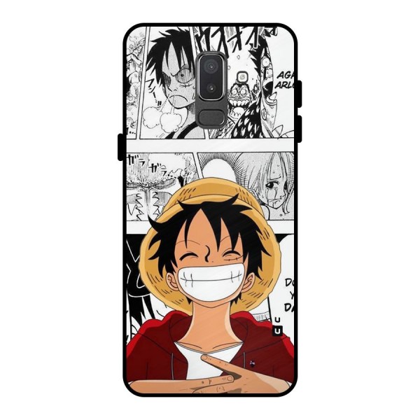 Manga Style Luffy Metal Back Case for Galaxy On8 (2018)