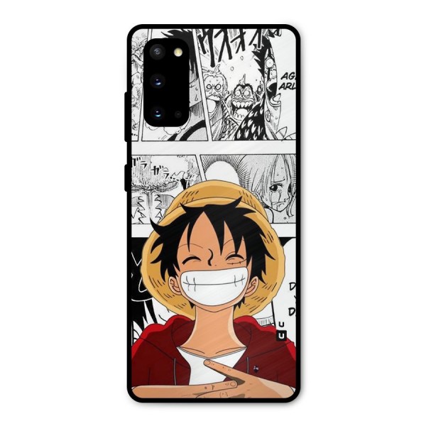 Manga Style Luffy Metal Back Case for Galaxy S20