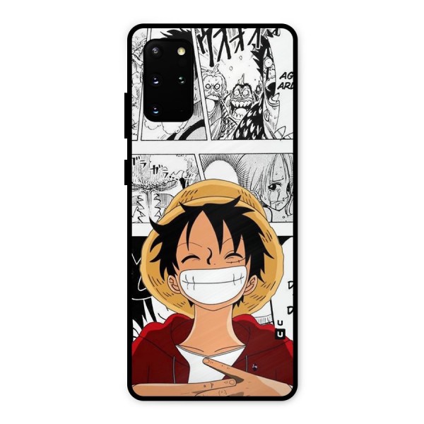 Manga Style Luffy Metal Back Case for Galaxy S20 Plus