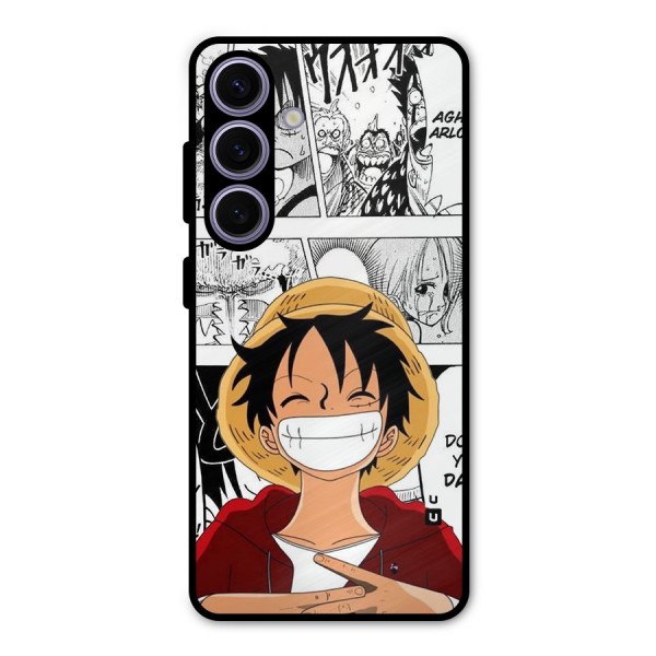 Manga Style Luffy Metal Back Case for Galaxy S24