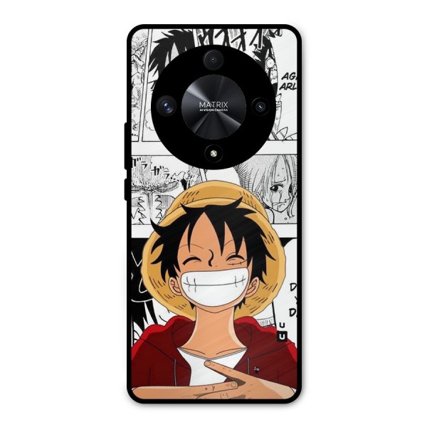Manga Style Luffy Metal Back Case for Honor X9b
