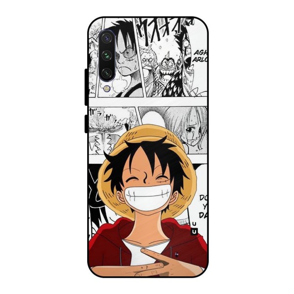 Manga Style Luffy Metal Back Case for Mi A3