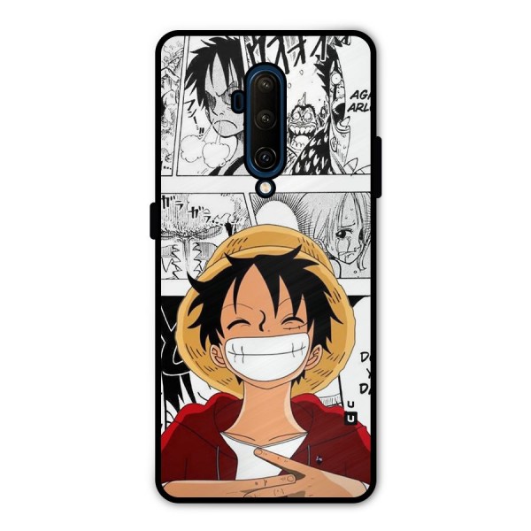 Manga Style Luffy Metal Back Case for OnePlus 7T Pro