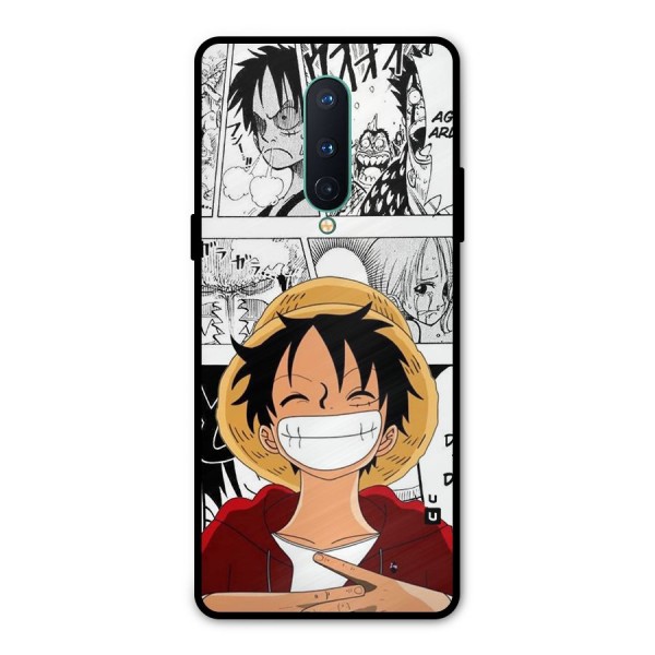 Manga Style Luffy Metal Back Case for OnePlus 8