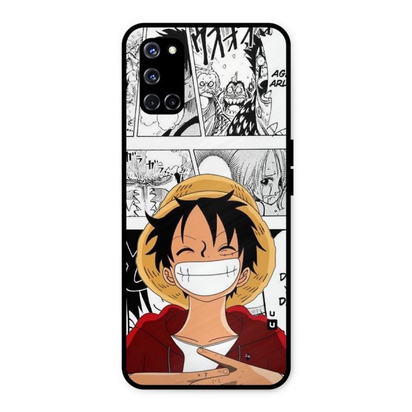 Manga Style Luffy Metal Back Case for Oppo A52
