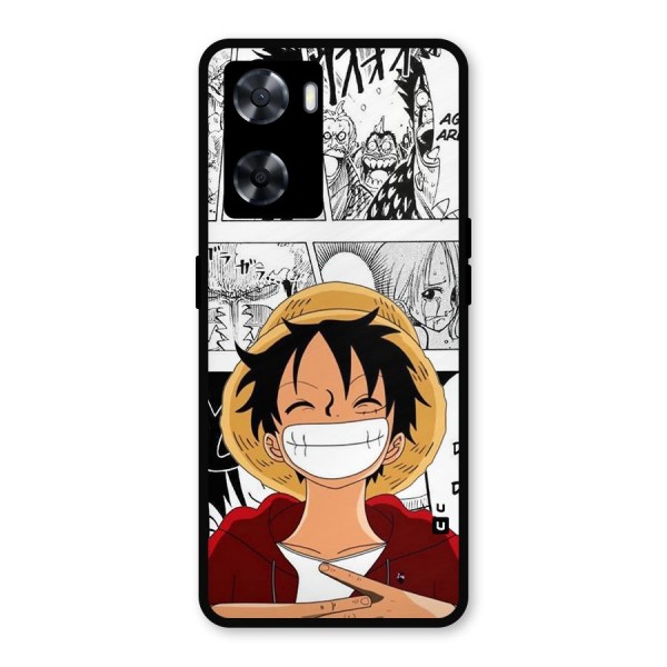 Manga Style Luffy Metal Back Case for Oppo A77s