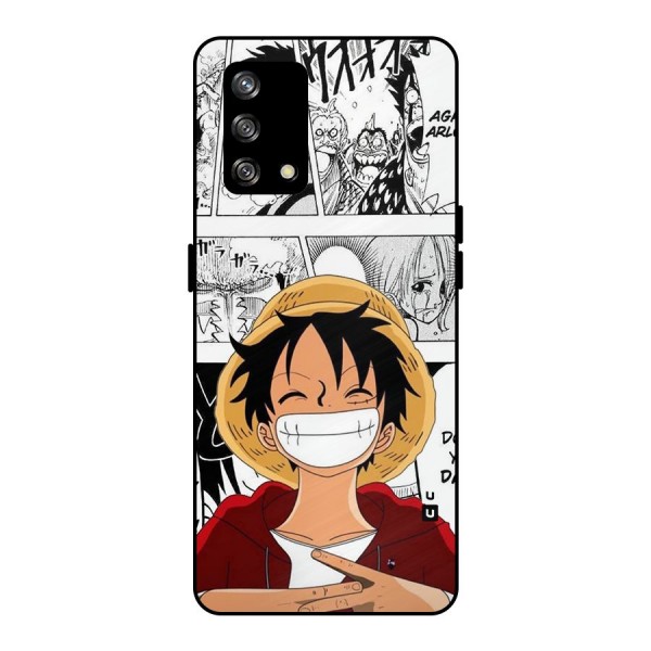 Manga Style Luffy Metal Back Case for Oppo F19