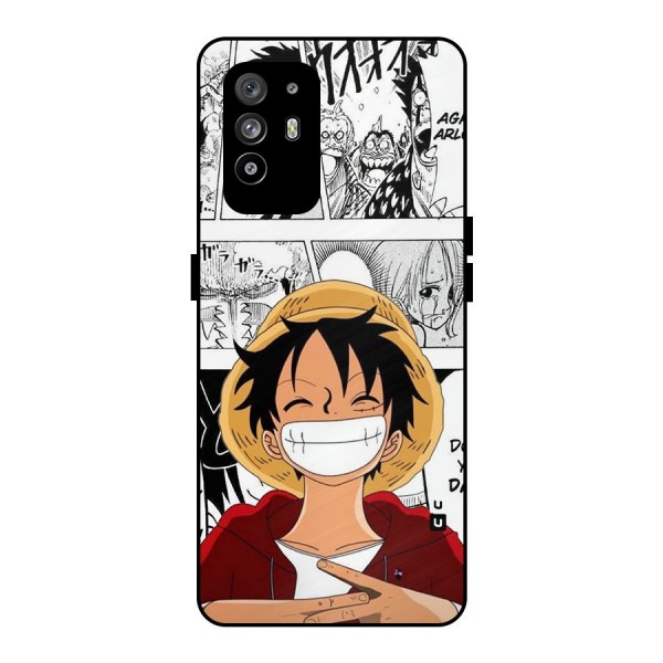 Manga Style Luffy Metal Back Case for Oppo F19 Pro Plus 5G
