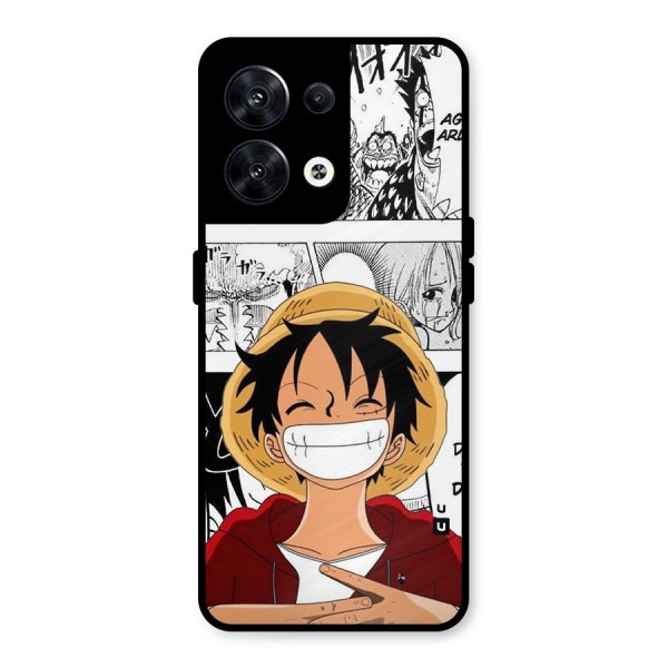 Manga Style Luffy Metal Back Case for Oppo Reno8 5G