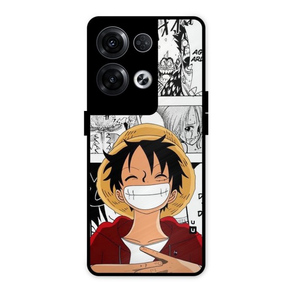 Manga Style Luffy Metal Back Case for Oppo Reno8 Pro 5G
