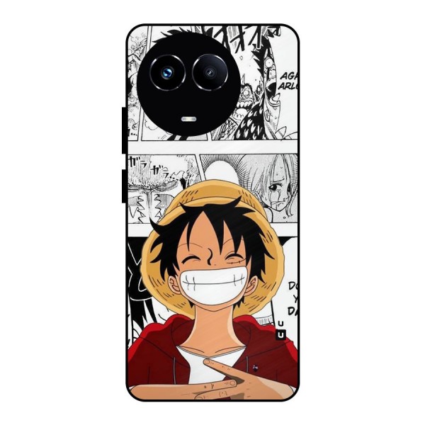 Manga Style Luffy Metal Back Case for Realme 11X