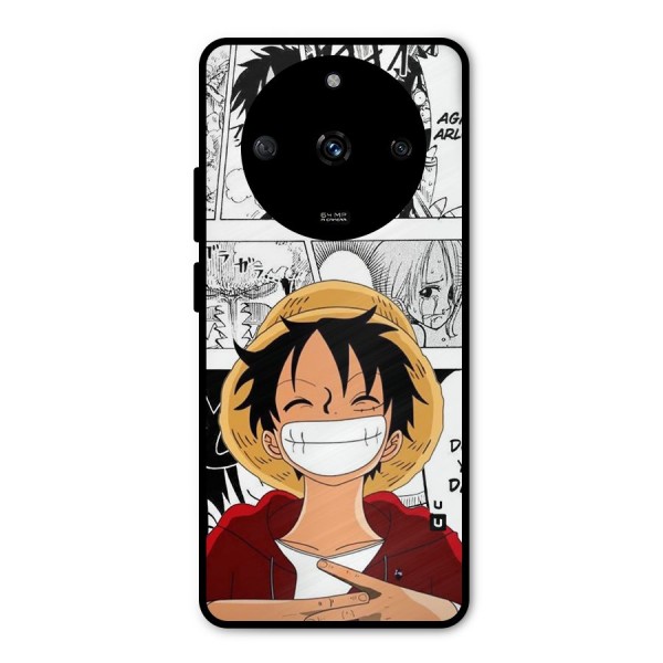 Manga Style Luffy Metal Back Case for Realme Narzo 60 5G