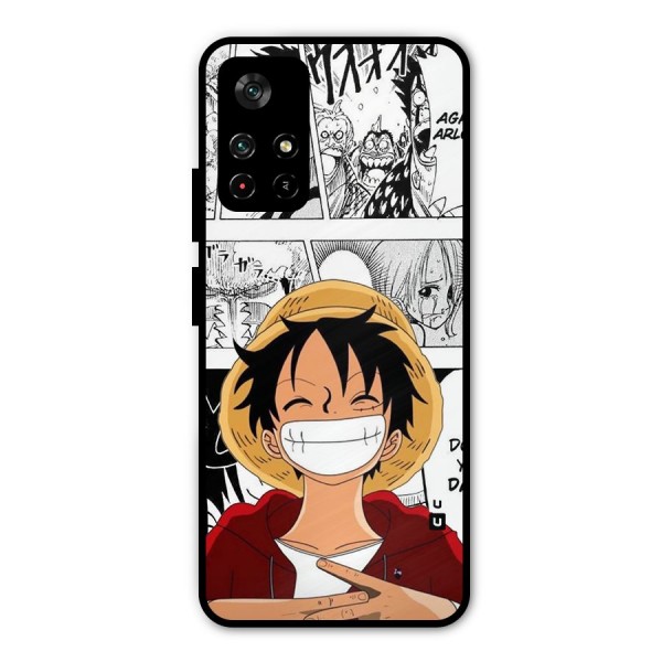 Manga Style Luffy Metal Back Case for Redmi Note 11T 5G