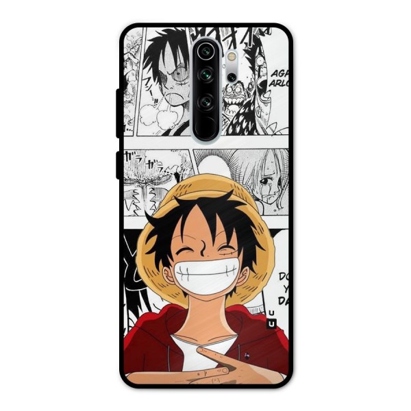 Manga Style Luffy Metal Back Case for Redmi Note 8 Pro
