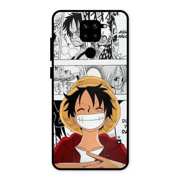 Manga Style Luffy Metal Back Case for Redmi Note 9