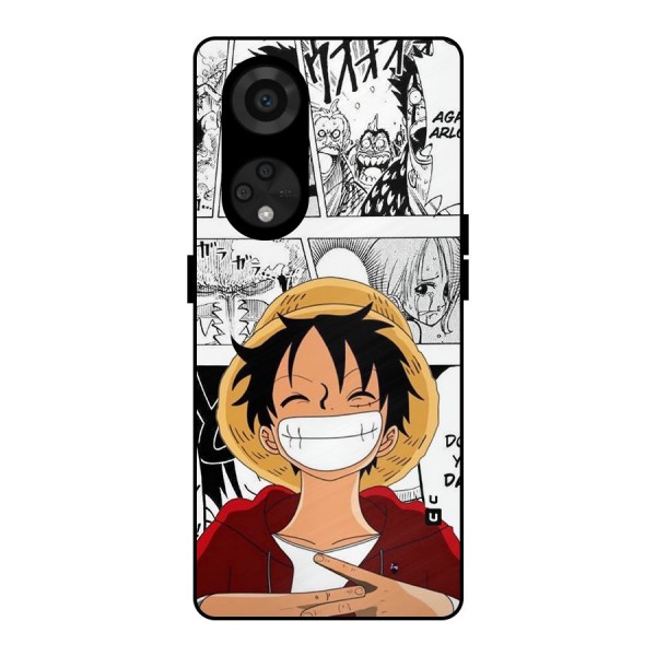 Manga Style Luffy Metal Back Case for Reno8 T 5G