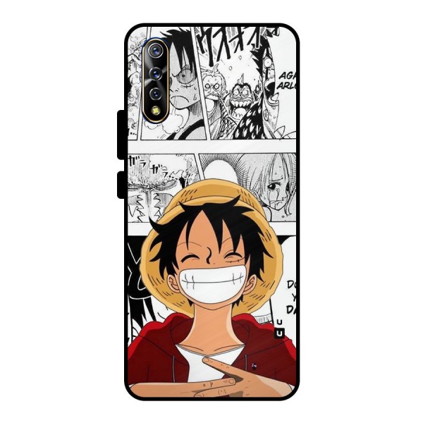 Manga Style Luffy Metal Back Case for Vivo S1