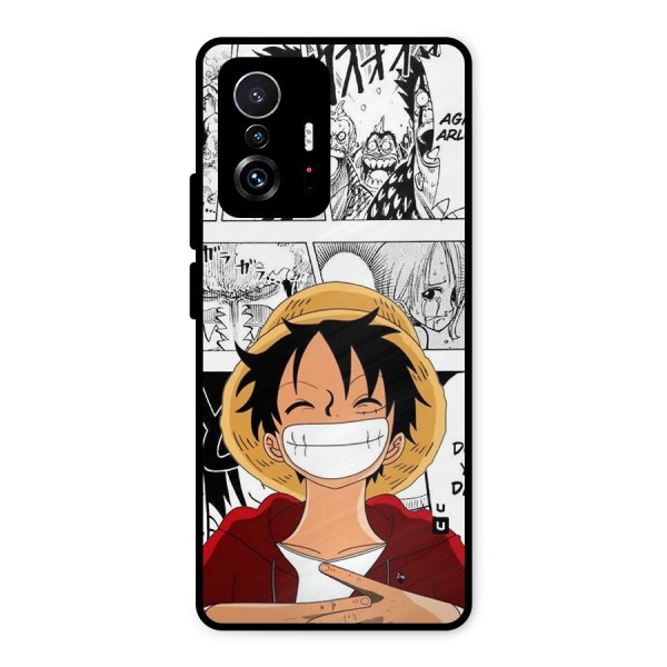 Manga Style Luffy Metal Back Case for Xiaomi 11T Pro
