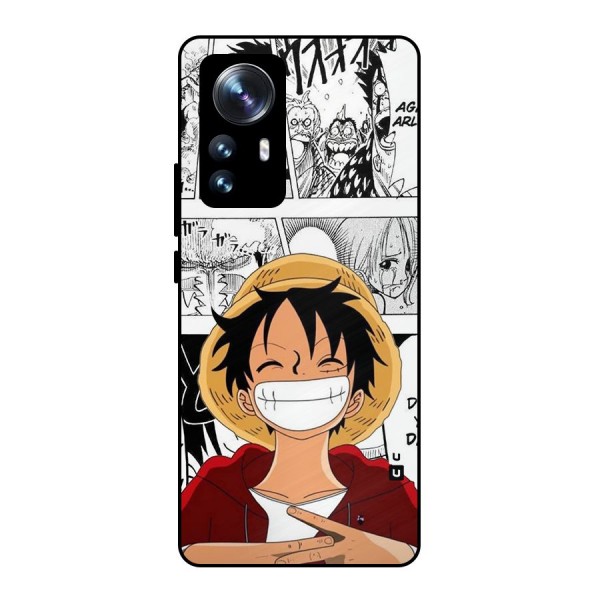 Manga Style Luffy Metal Back Case for Xiaomi 12 Pro