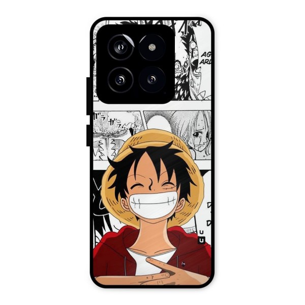 Manga Style Luffy Metal Back Case for Xiaomi 14