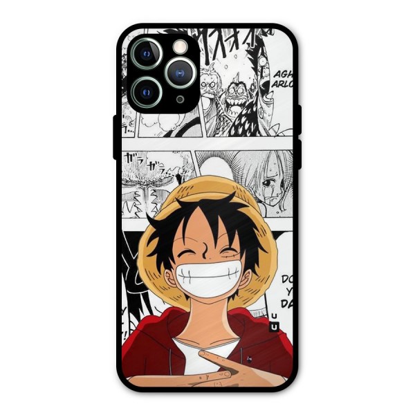 Manga Style Luffy Metal Back Case for iPhone 11 Pro Max
