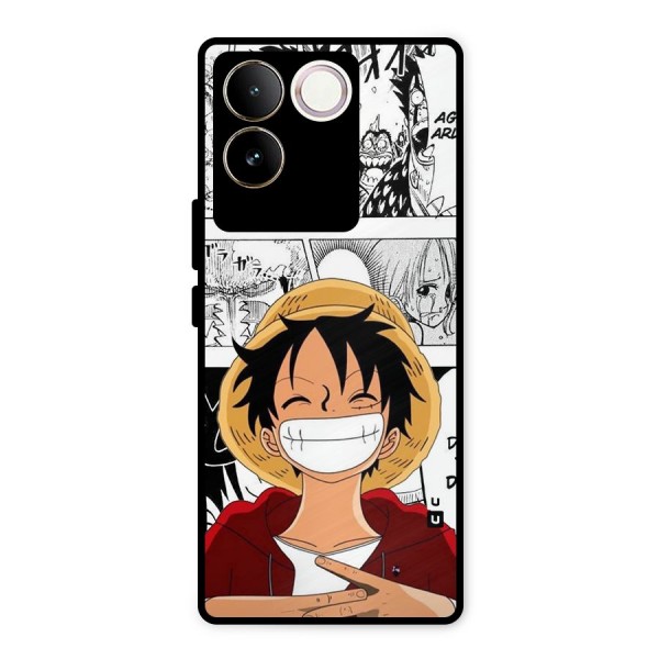 Manga Style Luffy Metal Back Case for iQOO Z7 Pro