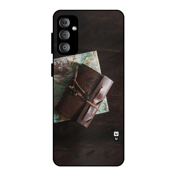 Map Journal Metal Back Case for Galaxy F23