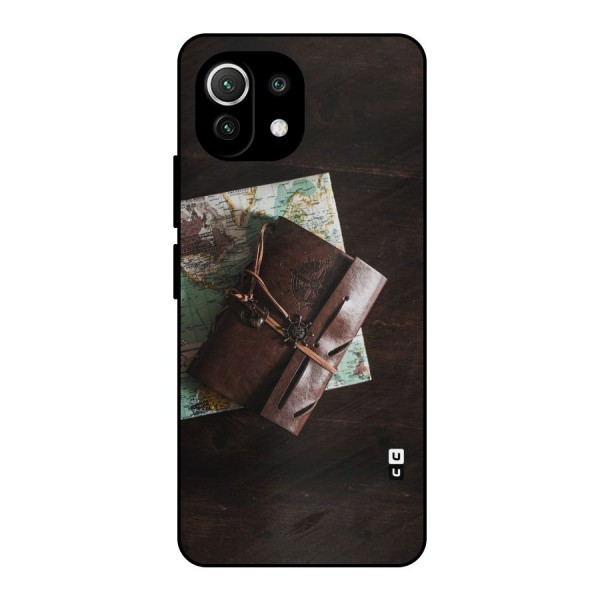 Map Journal Metal Back Case for Mi 11 Lite